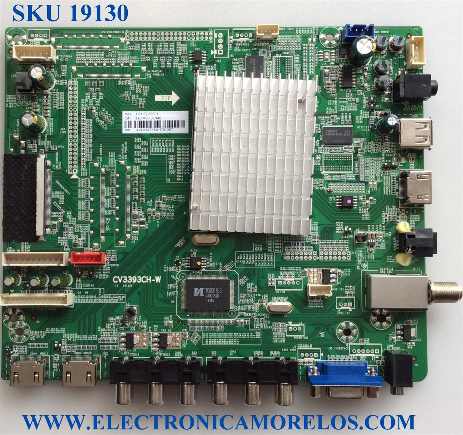 MAIN / SEIKI SY14625-1 / CV3393CH-W-11 / CV3393CH-W / 890-M00-0LN40 / 4CH1627 / E198681 / MODELO SE42UM